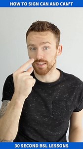 ⏱️ 30 Second British Sign Language Lessons ⏱️ How to sign Can and Can't in BSL. | Commanding Hands