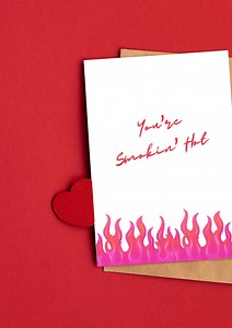 Funny Valentine's Day Card for Him/her | PRINTABLE DOWNLOAD | Your Smokin' Hot - Etsy
