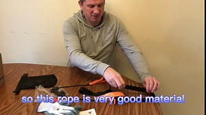 Hand Rope Chain Saw - 48" pocket chainsaw directly connected to 66 ft ropes to form high tree limb rope chainsaw for camping survival