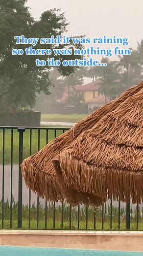 943K views · 5.2K reactions | Moral of this story is… Pool is always fun, even in the rain (minus ⚡️). PS- no lightning close, relax  | The Eadie Family | Facebook