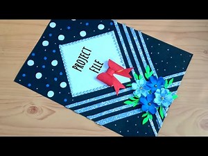 How to decorate front page of project file/ complete tutorial/ Very easy decoration idea for project