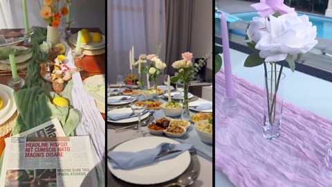 2 Pack Light Pink Cheesecloth Table Runner, 35x120 Inches 10FT Boho Gauze Fabric Table Runner, Cheese Cloth Table Runners for Baby Shower Wedding Party Bridal Table Decor
