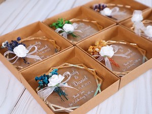 Personalized Wedding Favors Acrylic Magnet, Custom Acrylic Magnet W/ Gift Box, Wedding Party Favor Guest, Bridal Shower Favor, Baby Shower - Etsy