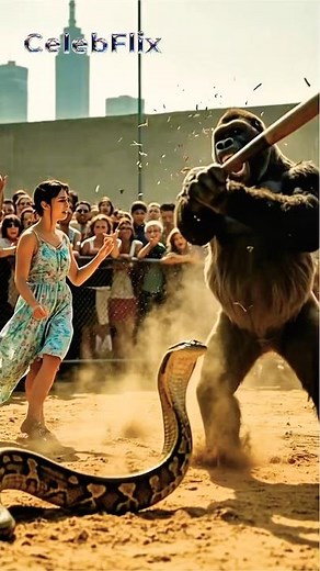 🦍Gorilla Saves Woman from Giant Python at Zoo Untamed Wildlife #zoo #python #wildlife #viralshorts