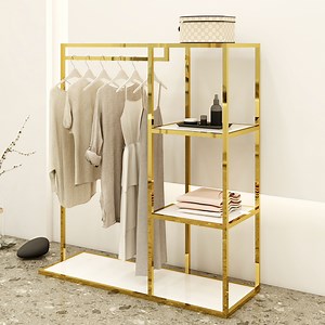 [Hot Item] Custom Metal Cloth Display Stands Women Clothes Display Racks Metal Clothing Rack