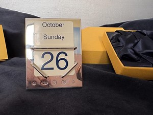 Sterling Silver Desk Calendar, Carrs of Sheffield Silver Calendar - Etsy UK