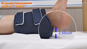 3D Heel Protector Pillow for Pressure Sores – Open Heel Offloading Cushion with Adjustable Straps, Breathable Foot Support Boot for Bedridden Patients, Elderly & Post Surgery Recovery (Purple)