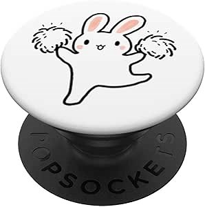'Cheering Bunny' Cute Bunny Rabbit Graphic PopSocket