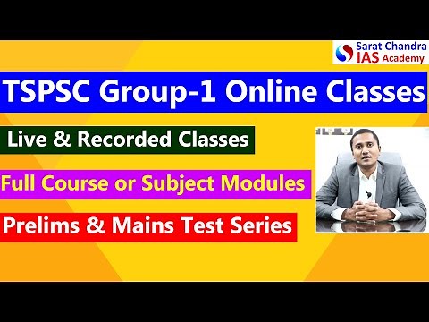 TSPSC Group 1 Online classes - Live & Recorded classes - Prelims & Mains Test Series