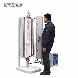 [Hot Item] 1700c Vertical Split Design Quartz Tube Furnace Fluidized Bed with Gas Flowmeter Resistance Furnace