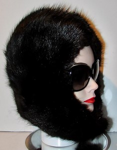 Vintage Beautiful Very Black Muskrat Fur Hat / Beautiful Very Black Muskrat Fur Hat 22.5" - Etsy Canada
