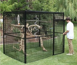[Hot Item] Heavy Duty Galvanized Large Outdoor Bird Cage 2m Height Bird Aviary Parrot Cage
