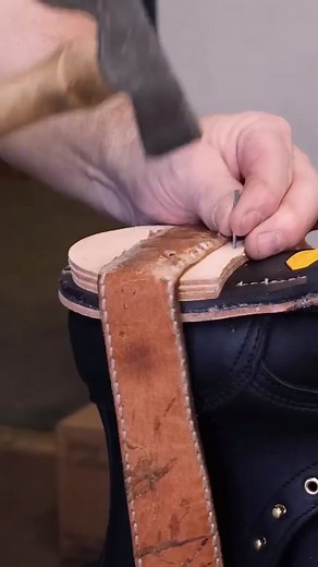 22K views · 106 reactions | Heel Stacks going onto this pair of Moc Toe Lug Sole boots! Skiving this Nicks Hot Shot to send it off to sewing! Check out our full build videos on YouTube. Link in bio! #spokane#spokanewashington #madeinwashington #madeintheusa #americanmade #madeinamerica #usamade #handmadegoods #handmadeboots #usbootfreak #workboots #ethicallymade #craftsman #makers #vibram #horween #madetolast #leatherboots #leathercraft #handmadeisbetter | Nicks Handmade Boots | Facebook