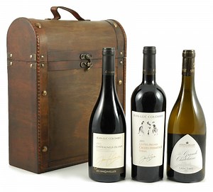 Vintage Wooden Wine Box Handcrafted Decorative Case, Gift for Wine Lovers