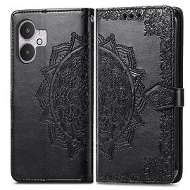SATURCASE Coque pour Xiaomi Redmi 13C 5G, Mandala Gaufrage PU Cuir Magnétique Flip Portefeuille Support Porte-carte Protecteur Housse Étui avec Dragonne pour Xiaomi Redmi 13C 5G (MA-Noir) | Rakuten