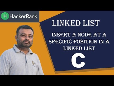 HackerRank | Data Structures | Insert a node at Specific Position in a Linked List.