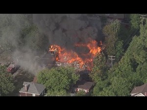 Large house fire in Detroit