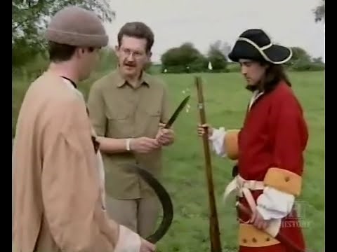 the battle of sedgemoor-1685 two men in a trench