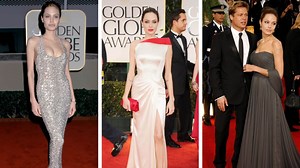 All of Angelina Jolie’s Golden Globes Red Carpet Dresses: The Viral Leg Look and More Through the Years