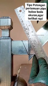 Cara mudah membuat potongan pertemuan antar pipa holow beda ukuran agara terlihat rapi #tukanglas #infolokerlas #fyp #jasakontruksibaja #jangkauanluas #laslistrik | Nandre Stell