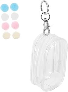 Cotton Doll Bag Transparent PVC Display Case Mini Figure Organizer Portable Hanging Doll Storage with Keychain for Collectible Figures