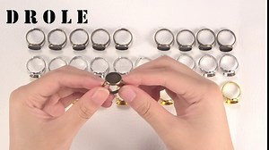 Amazon.com: DROLE Ring Blanks with 12mm Adjustable Ring Bases Antique Silver Antique Bronze Gold Plated Metal Round Finger Ring Trays 30Pcs : Everything Else
