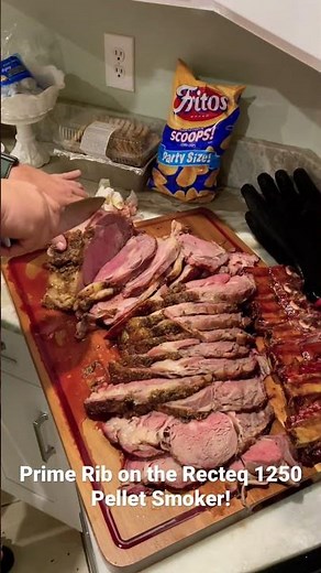 Prime Rib cooked on the RecTeq 1250 Pellet Smoker! Absolutely Deliciousness! Heavenly!