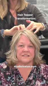 ❤️ #hairtopper #hairtoppers #finehair #finehairsolution #womenover40 #womennover50 #thinninghair #hairpiece #thinninghairsolution #thinninghair solutions #thinhair#toppiece #womenhairloss #covidhair #humanhair#womensupportingwomen #womenempowerment #hairpiece #alopecia #alopeciabeauty #alopeciaawarness | Studio T Salon | Facebook