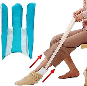 Sock Aid Tool for Elderly, Sock Aids for Putting and Off Socks, Sock Helper for Pregnant Women, Easy On and Off Stocking Slider, Handicapped Avoid Bending Sock Helper Aids Tool