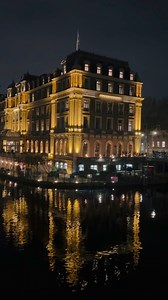 Night view of Amsterdam Amstel Hotel. #netherlands #amsterdam #travel #europe #viral #beautiful #reels #videos | Beautiful Holland