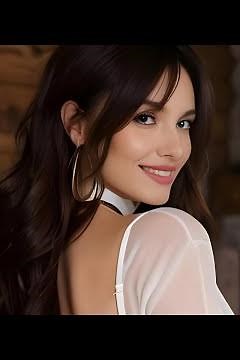 4K AI Girl Lookbook - Lingerie - Relaxing in Sexy Lingerie by the Cozy Cabin Fireplace SA012