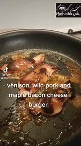 2.4K views · 57 reactions | Triple cheese Burgers for lunch.. Venison, wild pork lorne sausage and crispy maple bacon.. | Hunt Catch Cook | Facebook