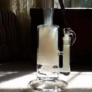 Who loves big rips? @scientificglasshole is chugging some milk here with our og gridded tongue tube! | Pulse Glass