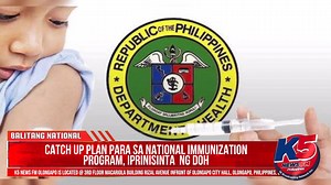 CATCH UP PLAN PARA SA NATIONAL IMMUNIZATION PROGRAM, IPRINISINTA NG DOH #DTX500 #MightyCee #DTXCoffeeMix #RYUCoffee #DTXPremiumCoffee Mabibili Sa Lahat Ng Branches Ng Clinica De Alternativo At Sa Mga Nangungunang Botika Sa Inyong Lugar Clarissa Berja | Sep 18, 2024 | K5 News FM Olongapo Digital News | Facebook
