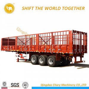 [Hot Item] Stake Box Cargo Animal Transport Semi Truck Trailer for Sale