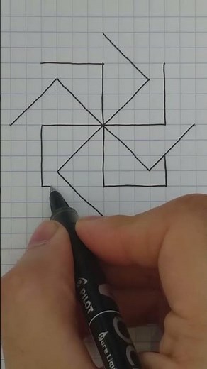 Dessin géométrique avec quadrillage 📐📏🖍✏ - Page de garde - Maths