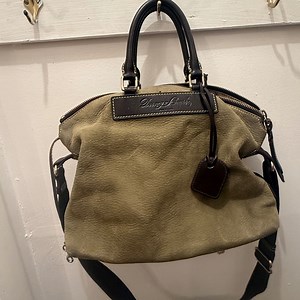 Beautiful dark green Dooney & Bourke handbag made from genuine leather