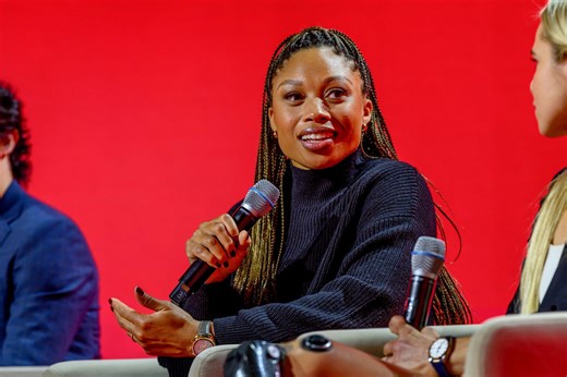 In pictures: Allyson Felix stuns in a white floral dress and unique hairstyle at the ESPY Awards 2024