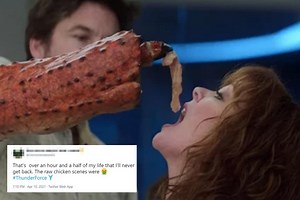 Netflix's Thunder Force fans 'vomiting' as Melissa McCarthy gorges on raw meat