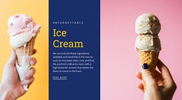 Ice cream cones - Website Mockup by Nicepage