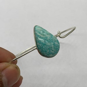 Amazonite Bangle , Natural Amazonite 925 Sterling Silver Bangle, Beautiful Bangle for Her , Bangle for Gift - Etsy