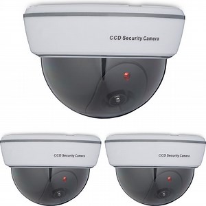3x dummy dome camera - nepcamera - knipperende led - binnen & buiten - wit | bol