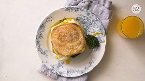Instead of bacon or ham or sausage (all of which, for the record, we love), this breakfast sandwich turns to roasted broccoli. → https://f52.co/3bNPQMS | Food52