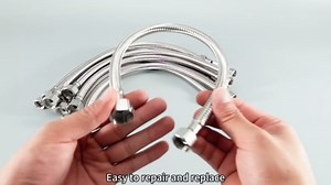 10 Pack 16 Inch Faucet Supply Line 3/8" Female Comp x 1/2" FIP 304 Stainless Steel Kitchen Bathroom Faucet Hose Connector