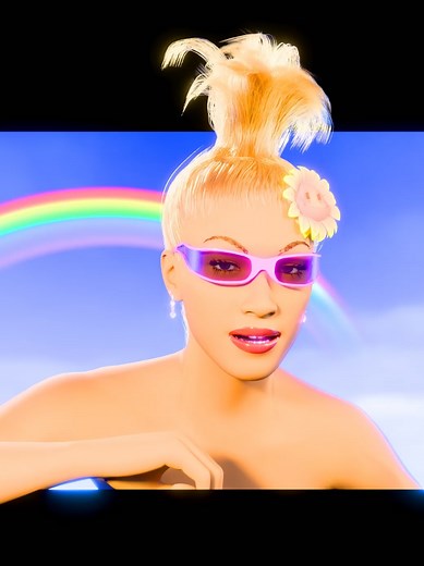 part 56 of 3D pop-out effect phone visuals --- earrings and sunglasses by Karolina Renkiewicz #blender3d #reelvisuals #ravevisuals