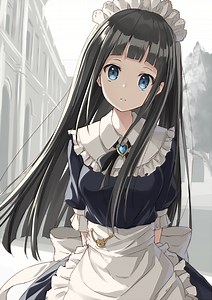 Chicas Anime De Pelo Negro Y Ojos Azules