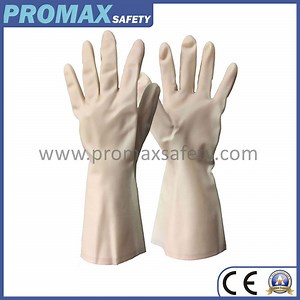 [Hot Item] Guantes de goma resistentes y reutilizables, antiácidos, alcalinos, resistentes a productos químicos, de nitrilo y neopreno, para protección laboral, grado alimenticio, para uso doméstico e industrial