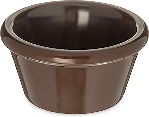 Carlisle FoodService Products Smooth Ramekin Sauce Cup for Restaurants, Cafeterias, And Fast Food, Plastic, 2 Ounces, Chocolate, (Pack of 72)