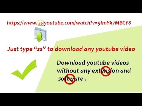 Just type "ss" Before Youtube URL and Your video will download without any Software or Extention!!