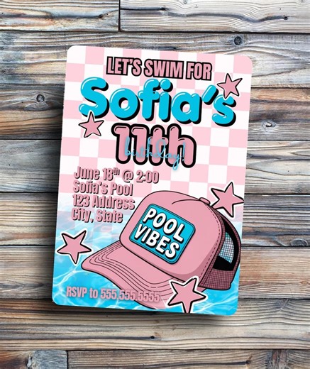 Pool Vibes Invite Pool Party Invite Girls POOL PARTY Invite Swim Party Invite Swim Vibes Girl Pool Party Invitation Pink Birthday Pool Party - Etsy Canada